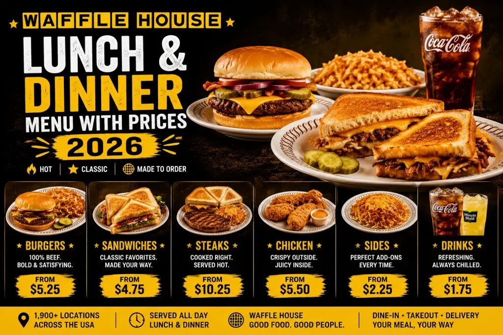 Waffle House Lunch and Dinner Menu Full Prices 2026 1 Waffle House Lunch and Dinner Menu