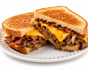 Waffle House Menu with Prices 2026 – Complete Price Guide & Calories 7 TEXAS BACON CHEESESTEAK MELT