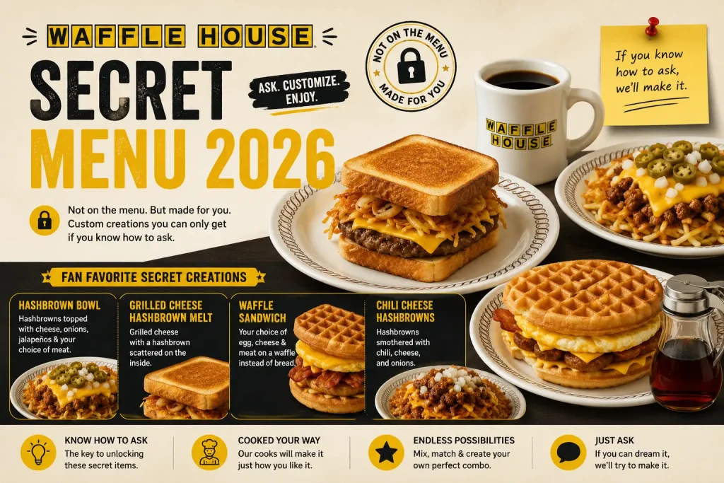 Waffle House Secret Menu 2026 Hidden Items, Hacks & How to Order 1 Waffle House Secret Menu