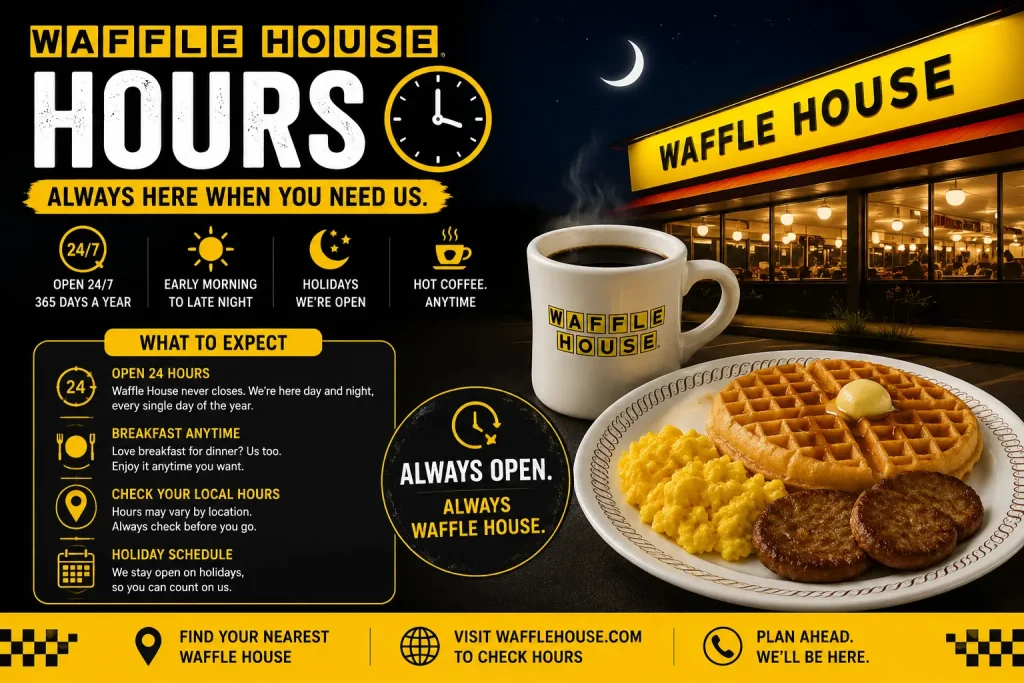Waffle House Hours 2026 Holiday & Breakfast Schedule 1 Waffle House Hours
